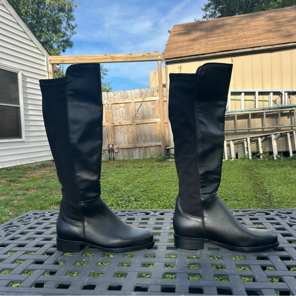 La Canadienne black knee high‎ leather boots size 6